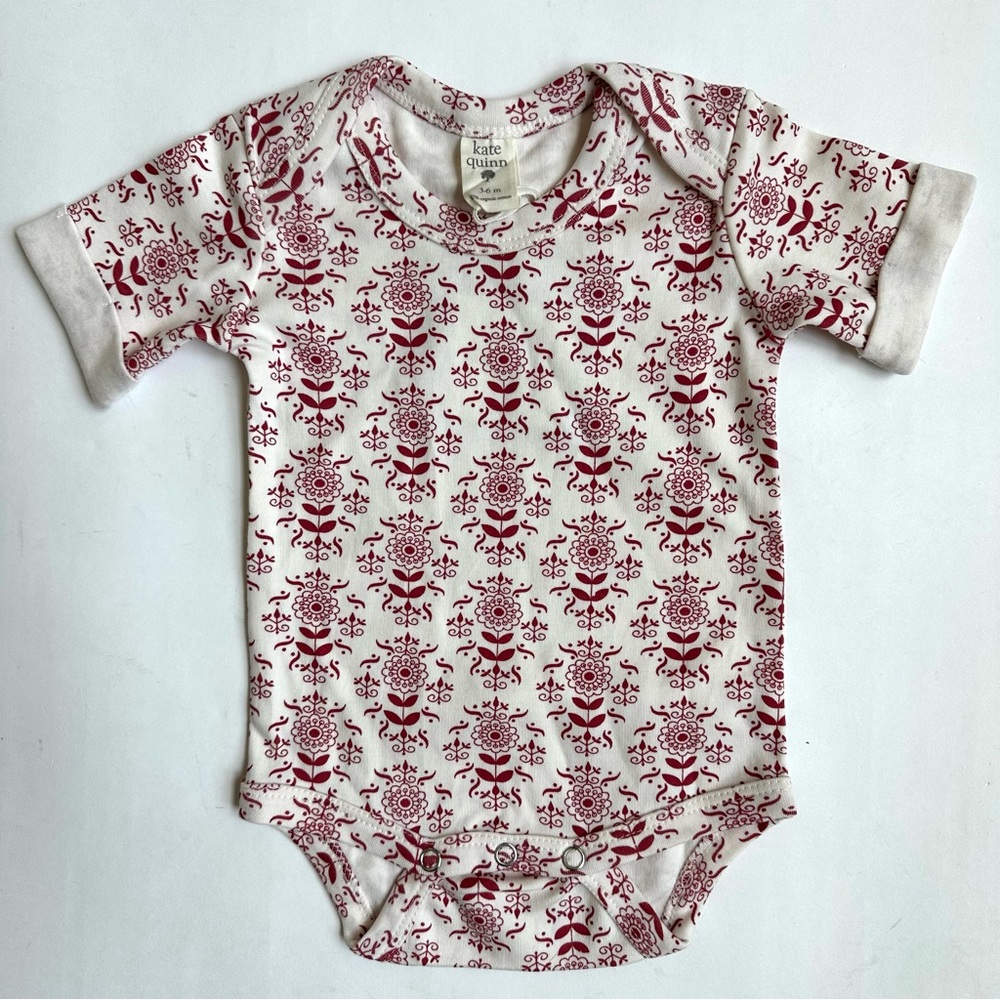 Kate Quinn Short Sleeve Lap Neck Bodysuit 3-6 mo NWT